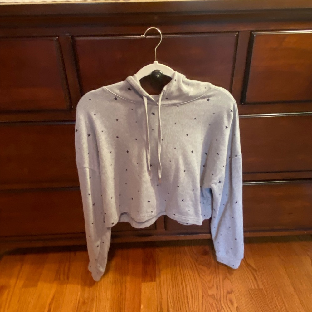 Womens star cropped hoodie